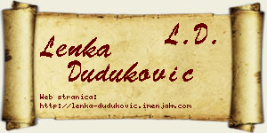 Lenka Duduković vizit kartica